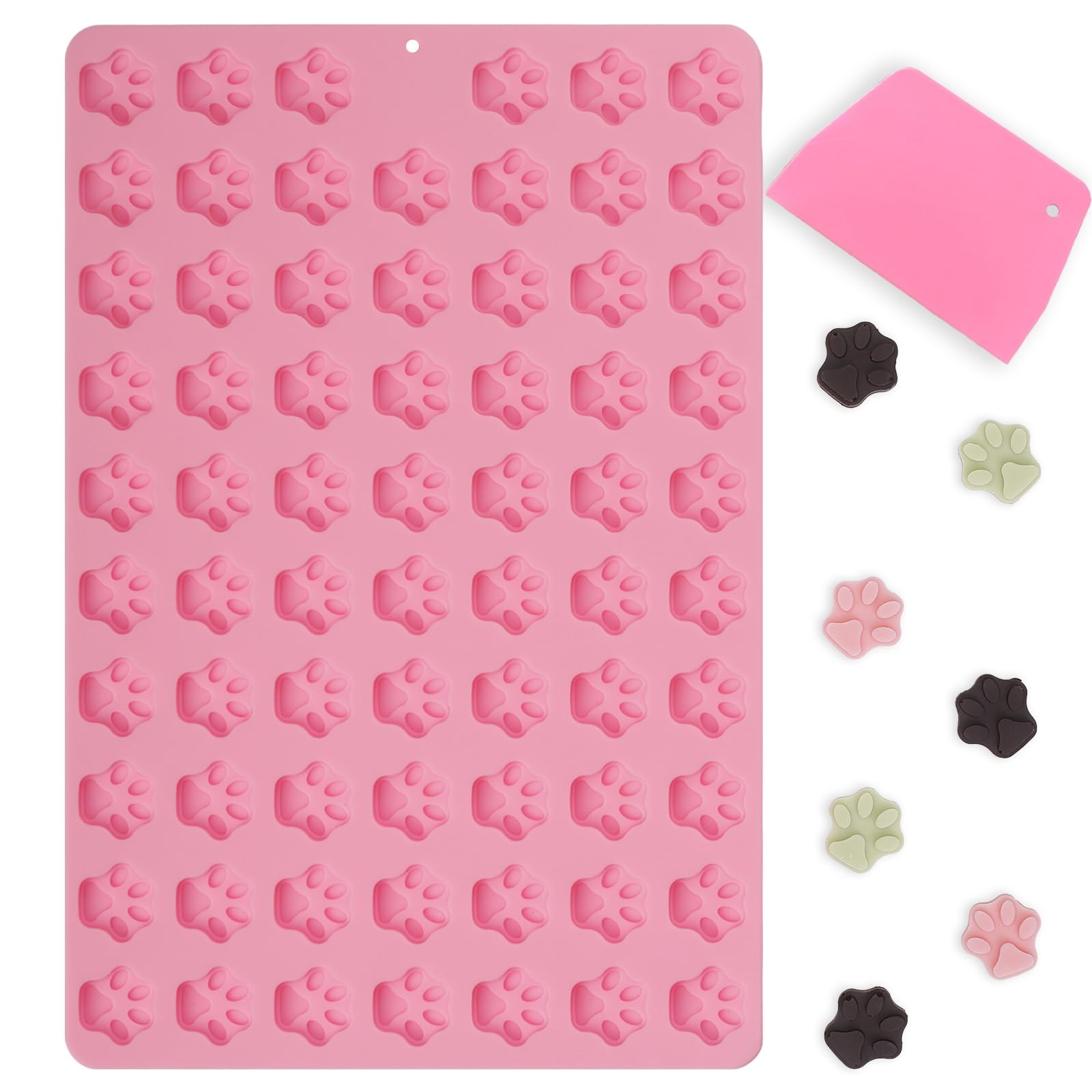 SAMZAREULO Mini Pet Paw Print Silicone Mold Set - 3 Molds, Food Grade, Non-Stick - View #6