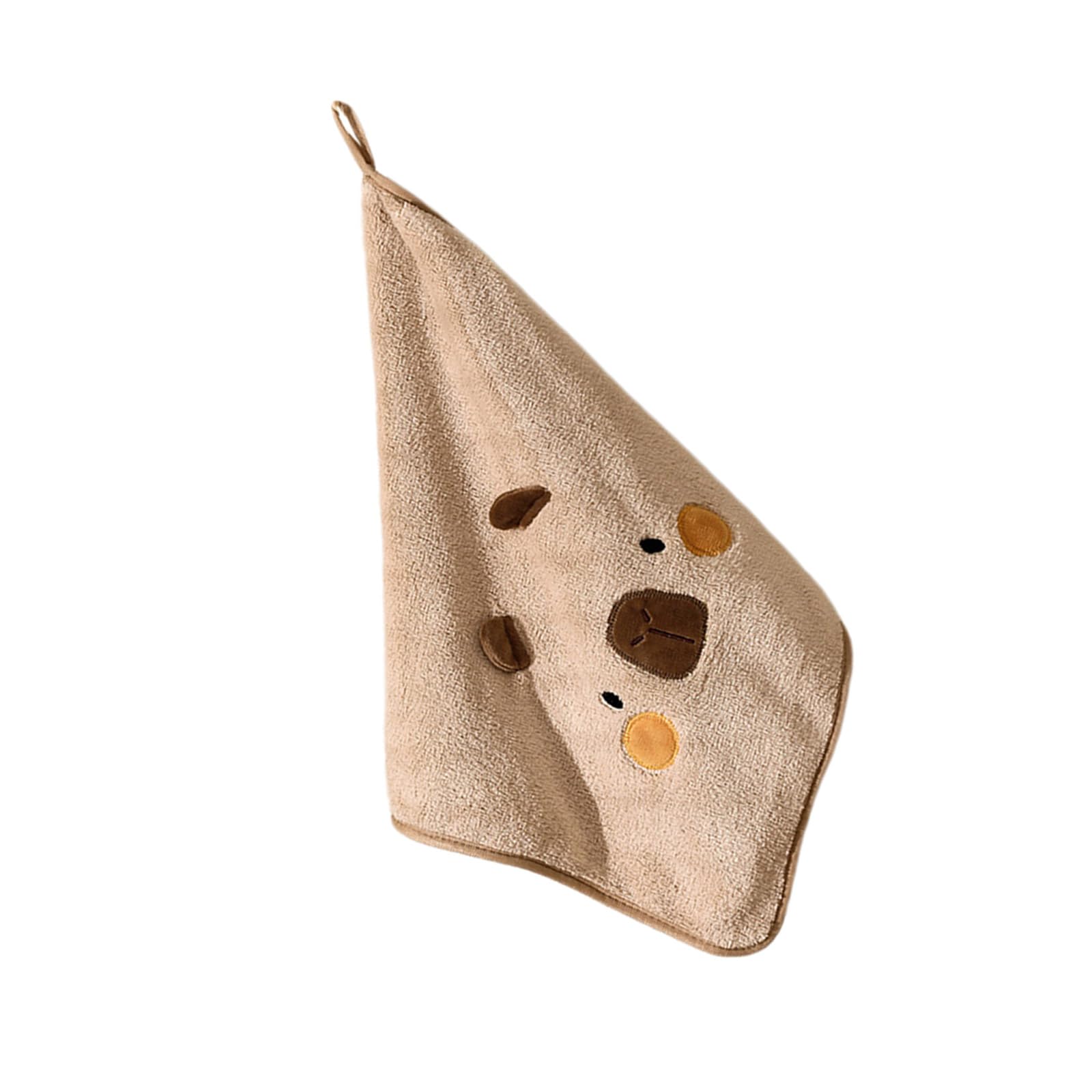 Tsophreniq Adorable Capybaras Themed Polyester Hanging Towel, High Absorbency Small Towel for Home and Bathroom Use Children Face Towels