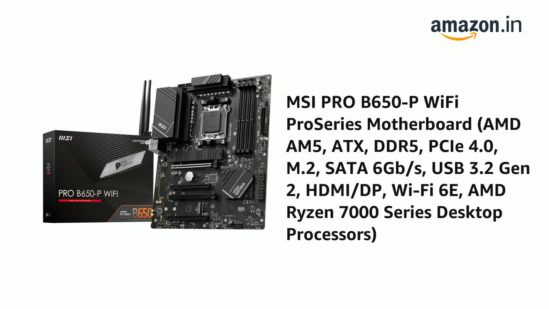 Amazon.in: Buy MSI PRO B650-P WiFi ProSeries Motherboard