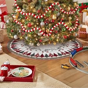 AVOIN colorlife Merry Christmas Christmas Tree Skirt 48 Inch, Christmas Ornaments Snowflake Winter Holiday Tree Mat Decoration AVOIN colorlife Merry Christmas Christmas Tree Skirt 48 Inch Christmas Ornaments Snowflake Winter Holiday Tree Mat Decoration
