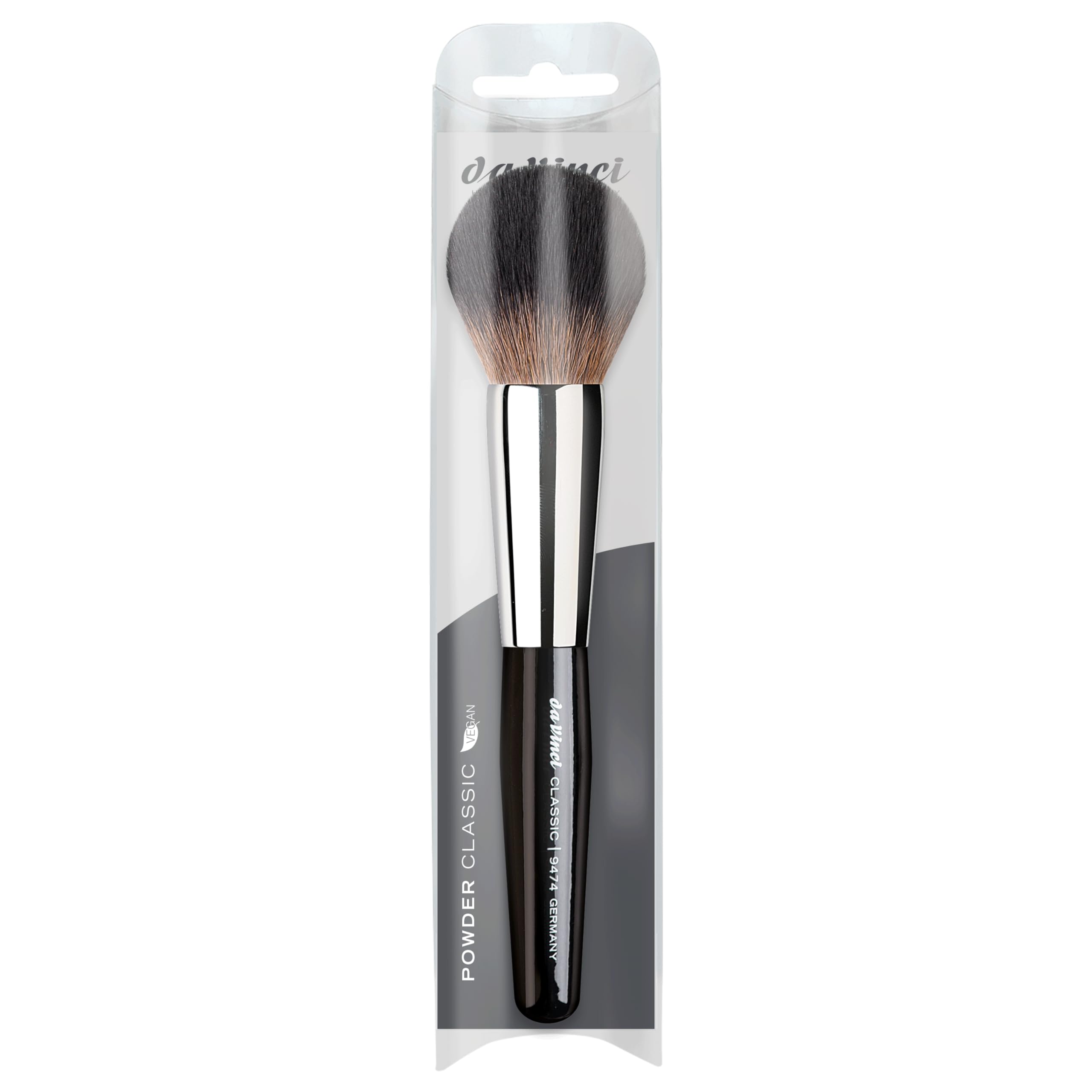 da Vinci, CLASSIC Puderpinsel, groß, wellige Kunstfasern, ideal für gleichmäßiges Auftragen von Puder, perfektes Makeup Tool für ein makelloses Finish | Extrafeine, wellige Kunstfasern – perfekt abgestimmt für präzises Auftragen von gepresstem und losem P