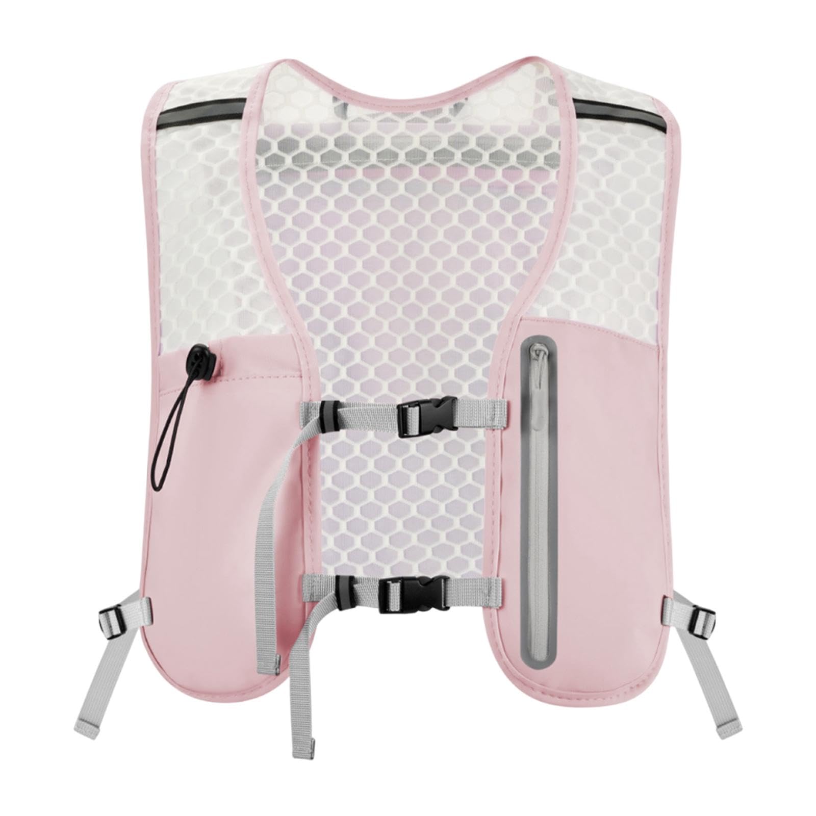 ZOOMELLA Hydration Backpack Adjustable Straps Running Vest Pack for Trail Hiking Race Pink