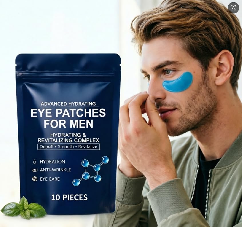 VEADONS Men's Eye Patches – Reduce Dark Circles, Bags & Wrinkles(10PCS)