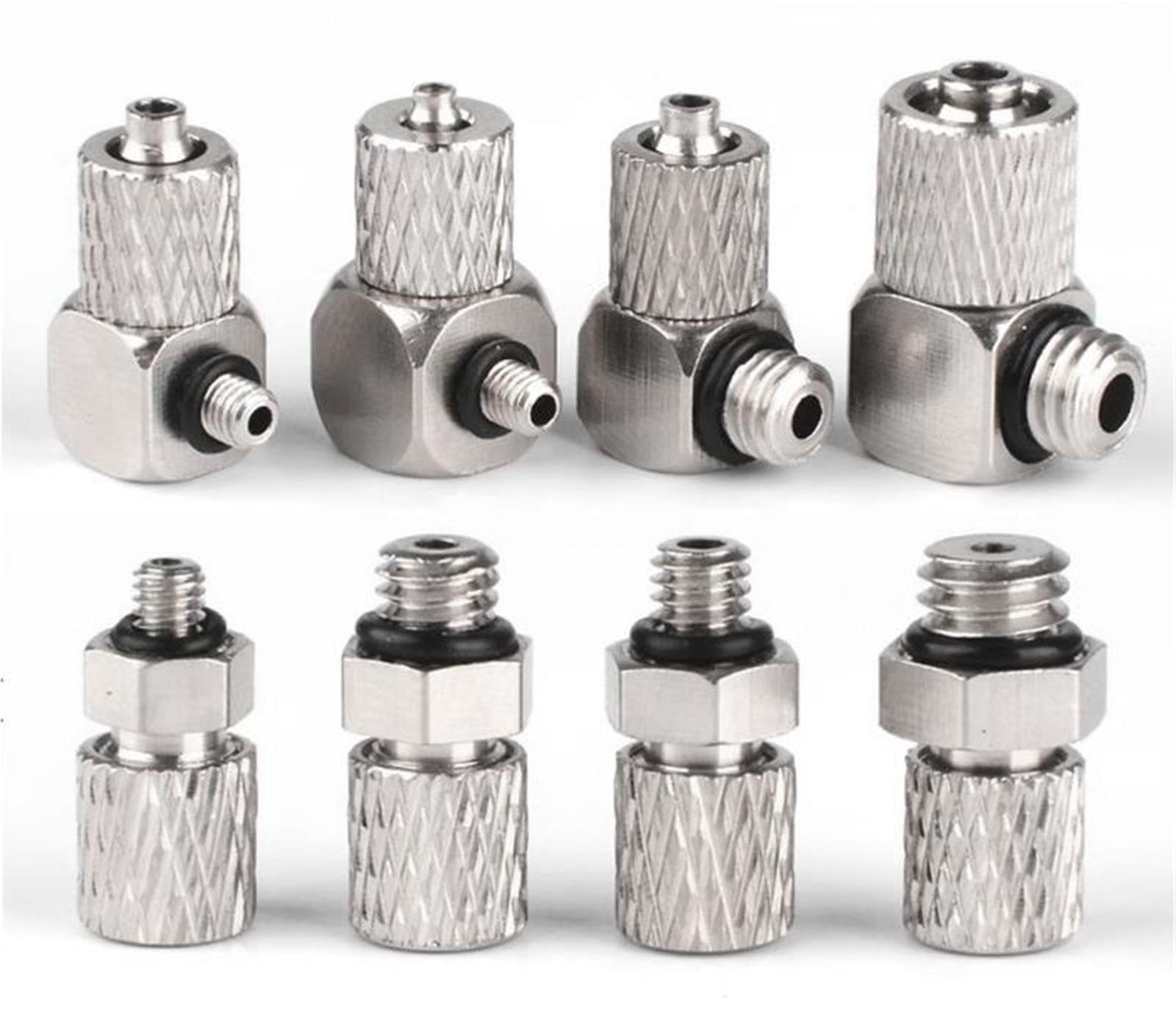 Rosca macho Mini Conector tubo neumático pasante