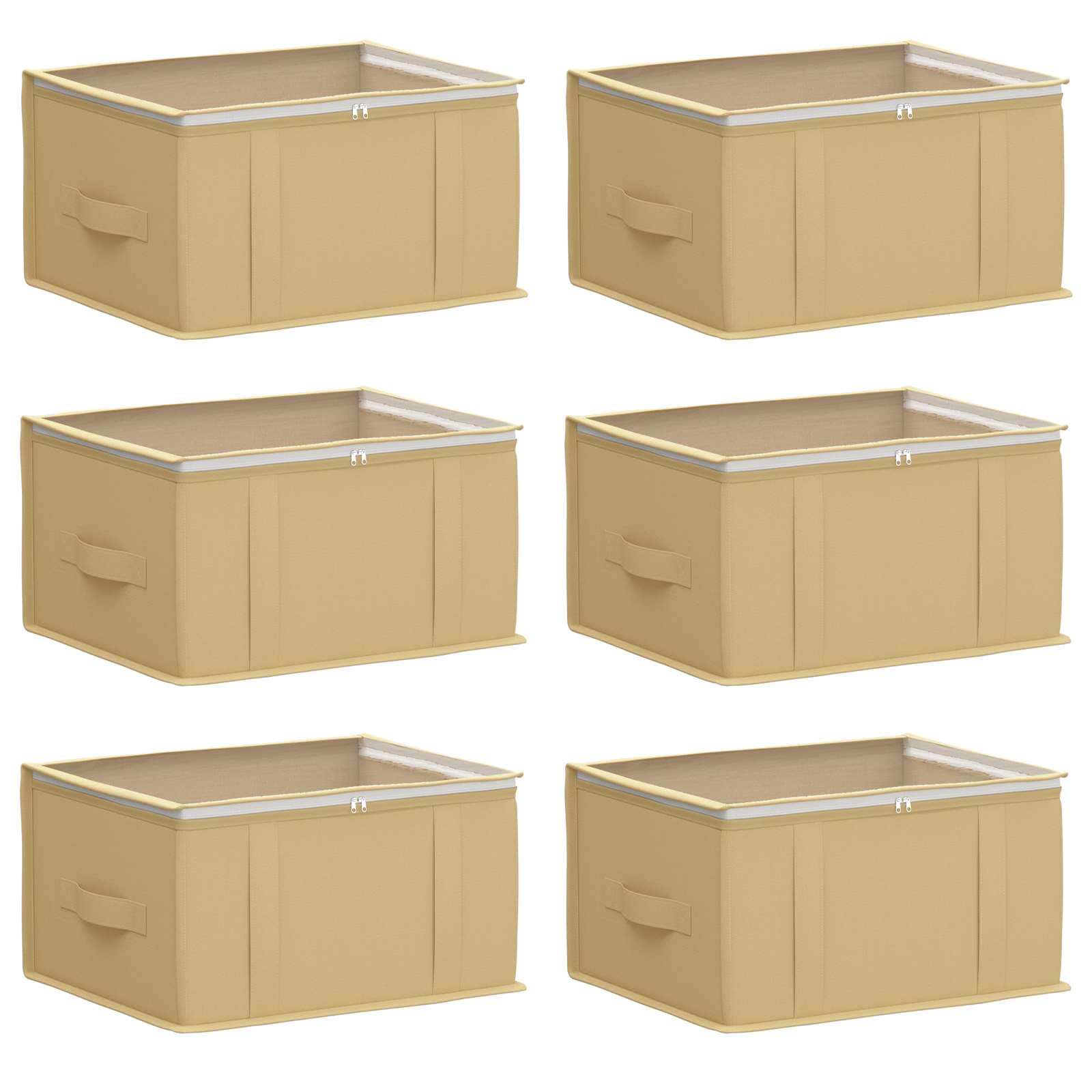 6 cajas de almacenamiento con ventana transparente de tela no tejida