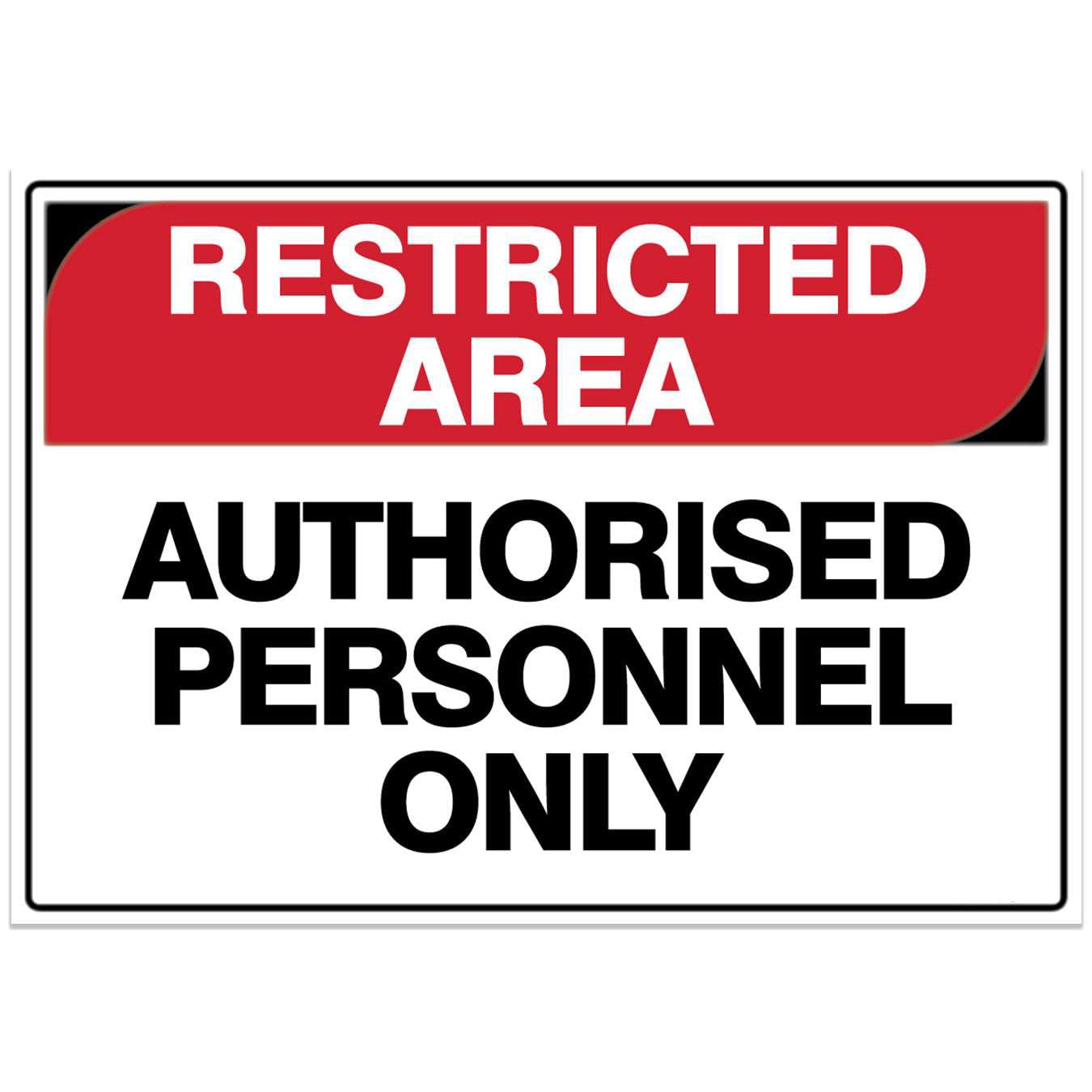 Restricted Area Safety Sign - Authorised Personnel Only Metal Tin Sign 8 x 12 inch for Industrial & Commercial