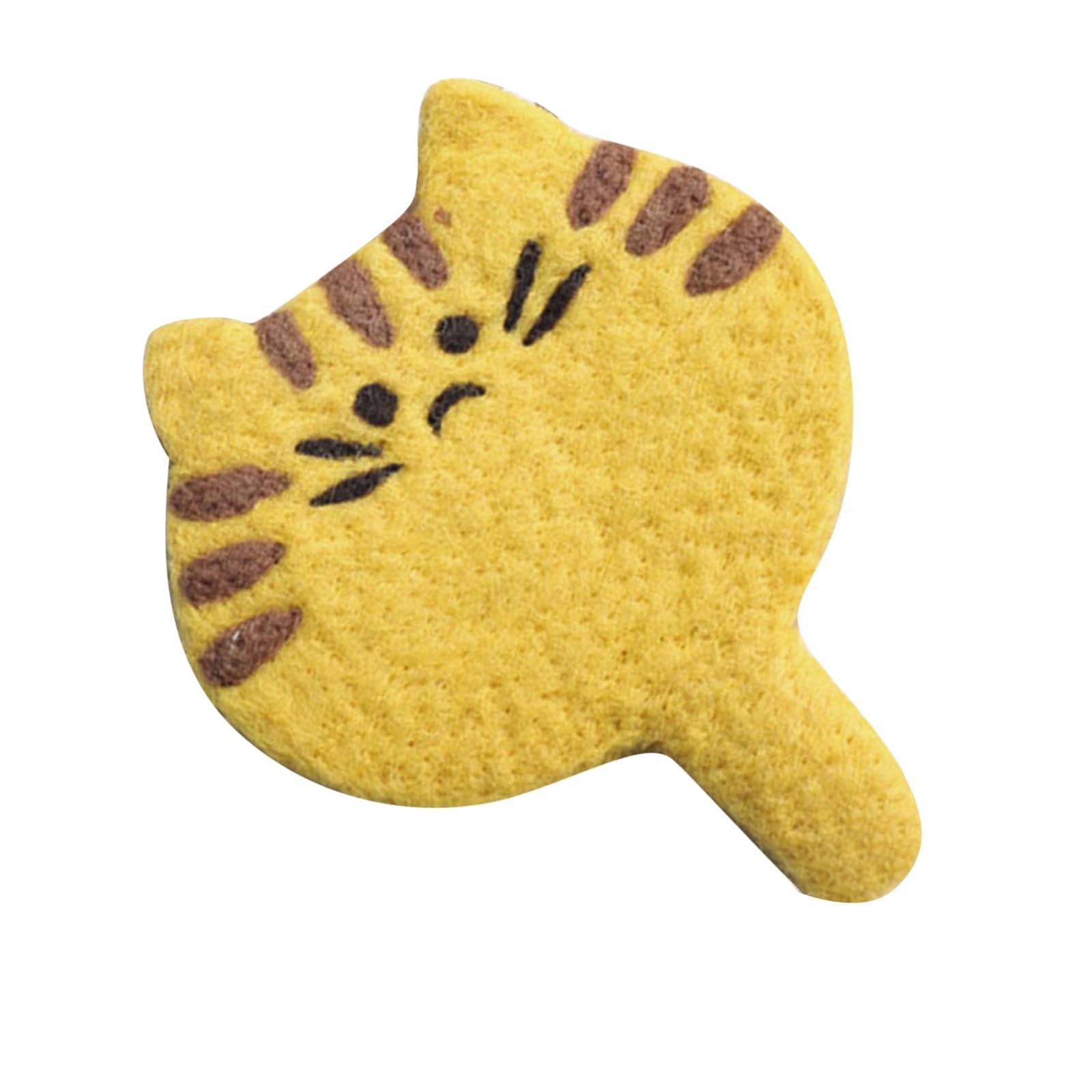 Lovely Cats Shape Felt Coasters Soft Wool Materials for Hot Beverages Decorative Kitchen Accessory Wool Felt Coasters Pad