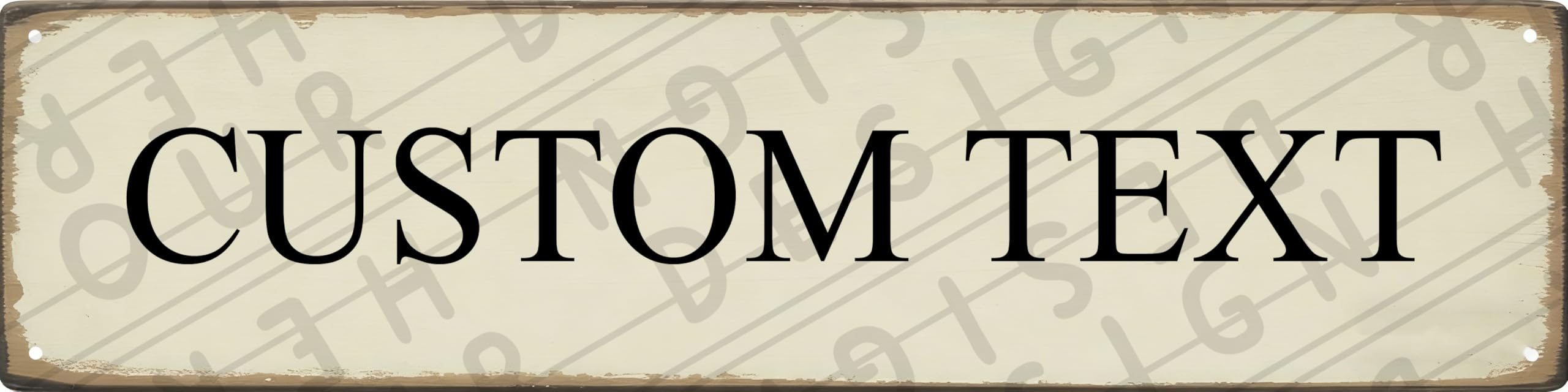 Custom Metal Sign 16x4 Personalized Safety Instruction Warning Notice