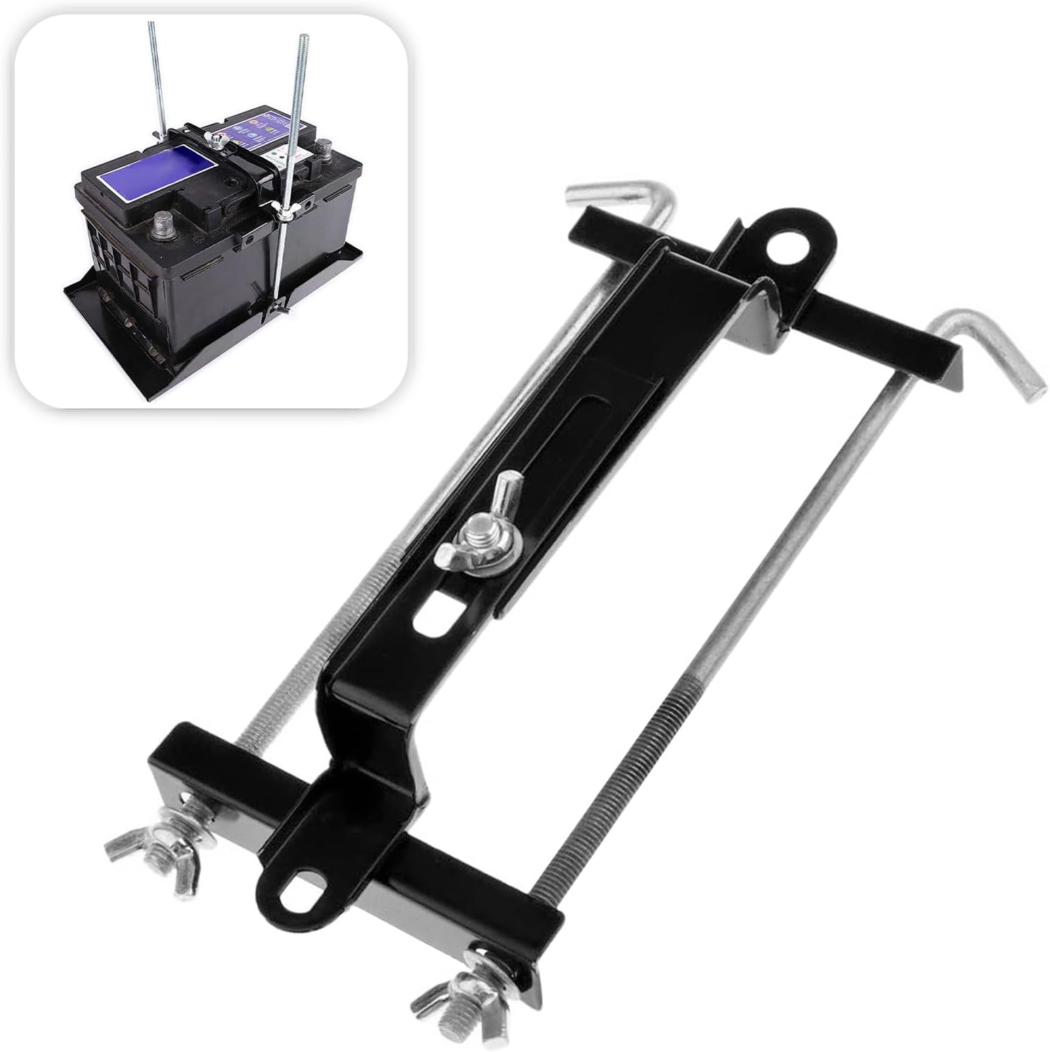 BEYPOVK Adjustable Battery Hold Down, Universal Crossbar