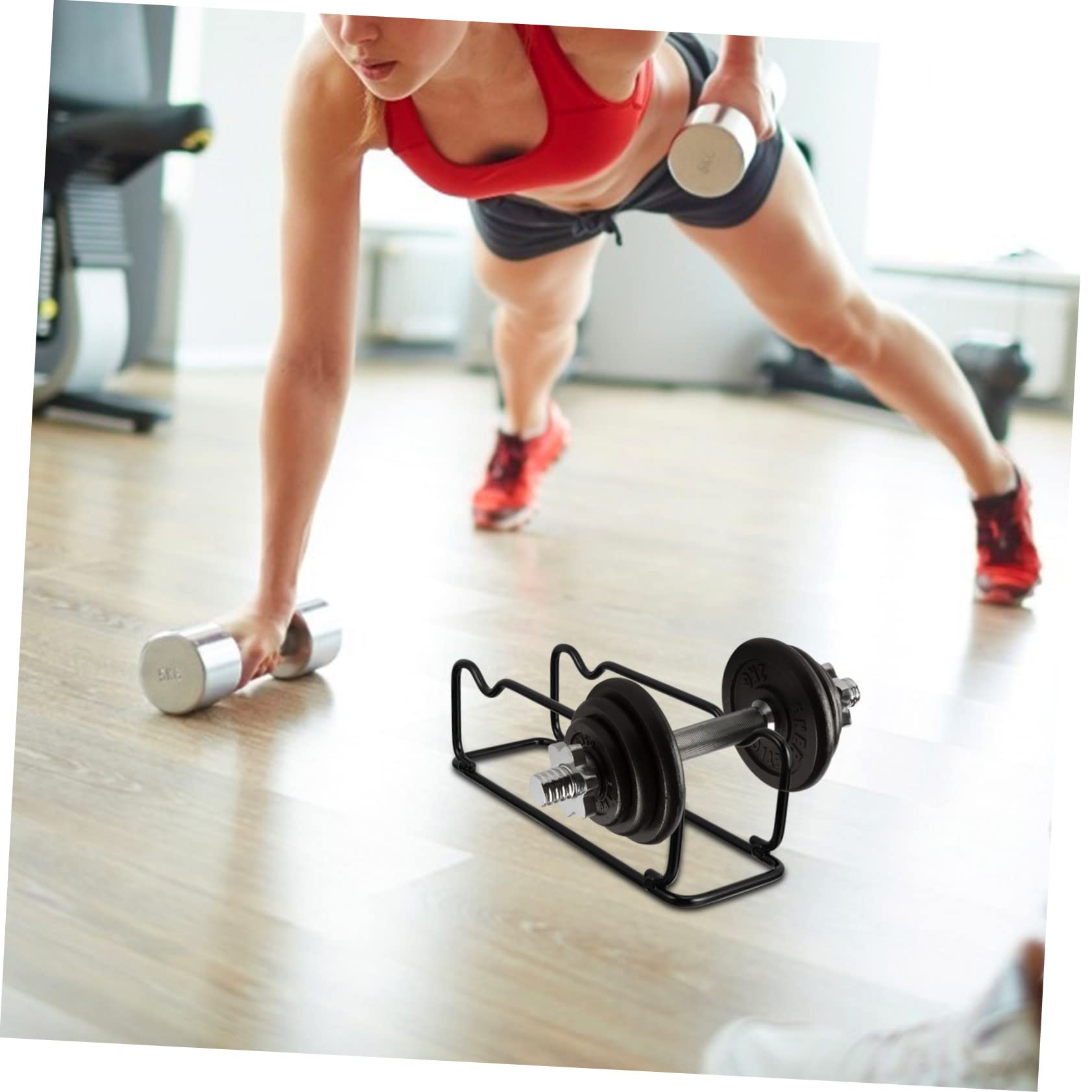 Porta Manubri in Ferro Nero, Supporto da Fitness 1 Pezzo