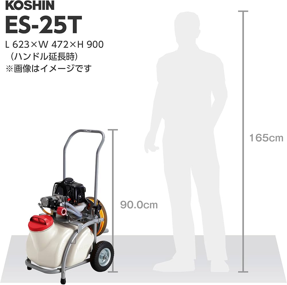 Amazon.co.jp: 工進(KOSHIN) エンジン式 セット 動噴 タンク 25L ES