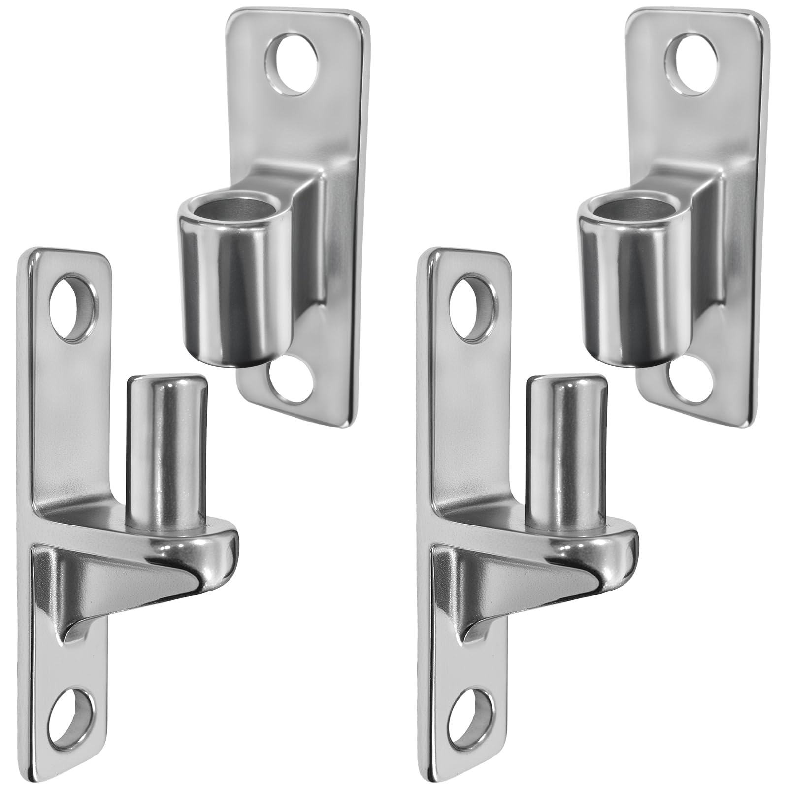 Gate Hinges Stainless Steel, 2 Pcs Heavy Duty Female & Male Hinges Wall Mount