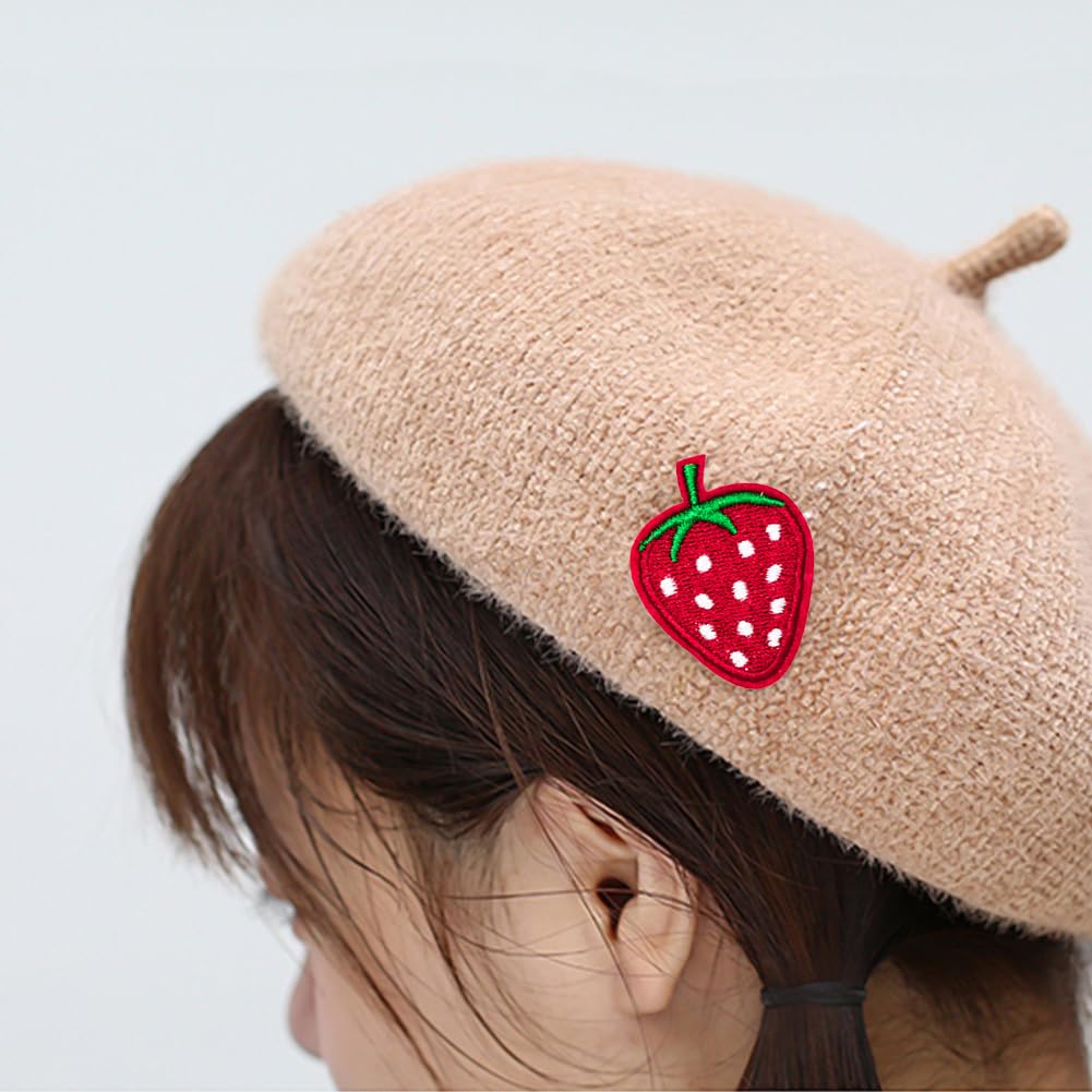 Lindo Mini Parche Bordado De Fresa Planchar O Coser, Pa... | Cuotas Sin