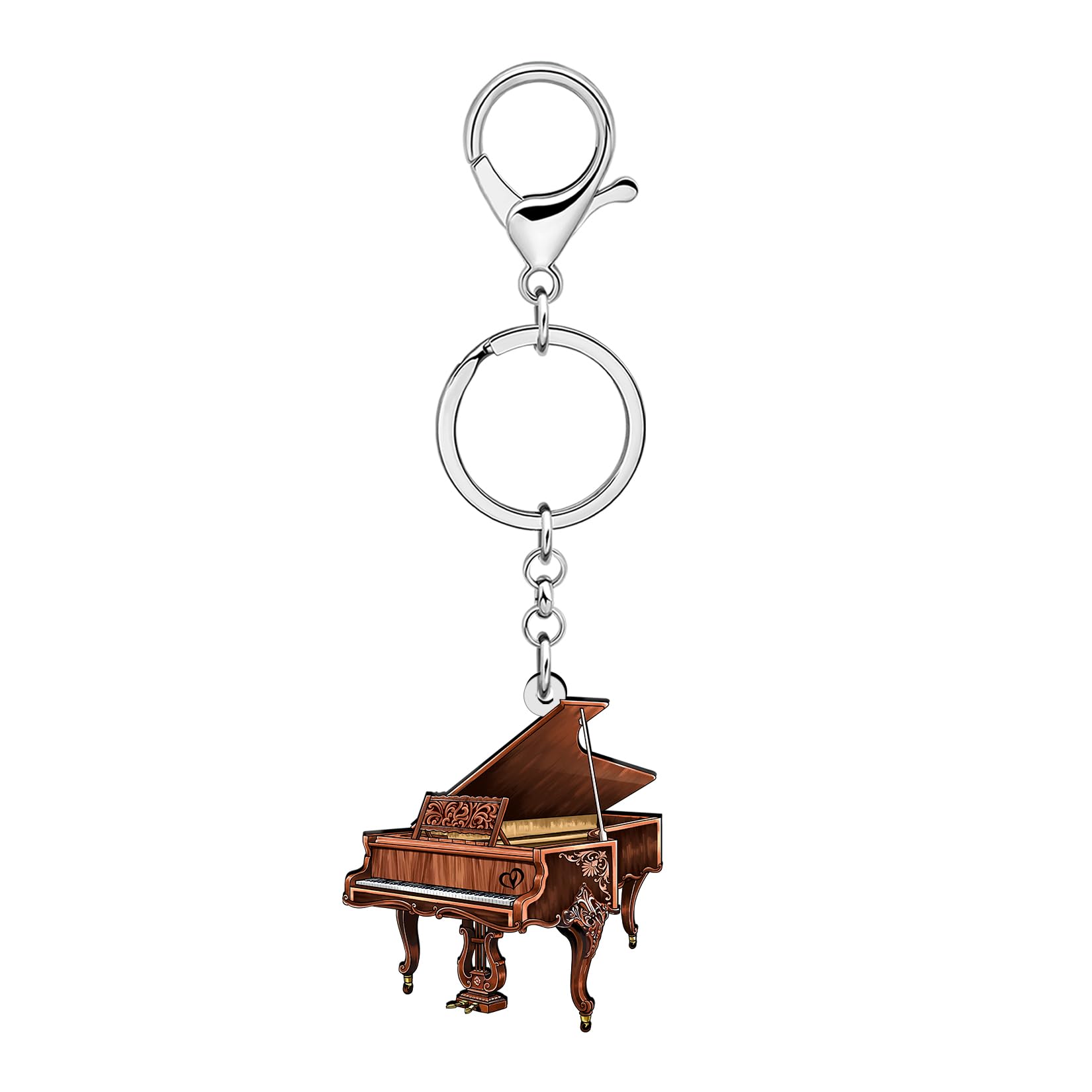Acrilico Pianoforte Portachiavi Regali Amante Musica per Pianoforte Giocatori Insegnante Musicisti Donne Ragazze Borsa Accessori Zaino Charms