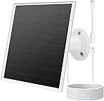 6W Solar Panel for Outdoor Security Camera with Micro USB & USB - C Port, Solar Panel Charger for Battery Camera,Fits Wyze/Reolink DC 5V Output, IP65/360° Adjustable, 9.8ft Cable, Fast Charging