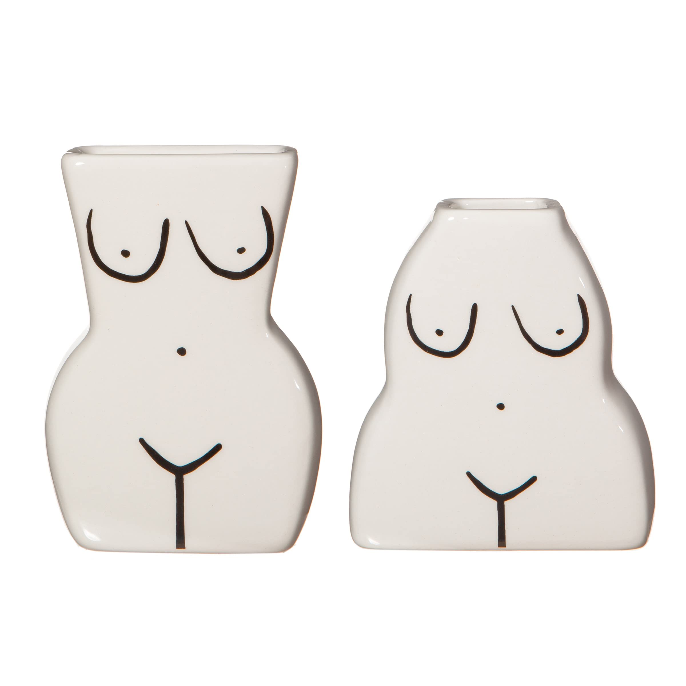 Sass & Belle Women's White Form Bud Vases - Set Of 2