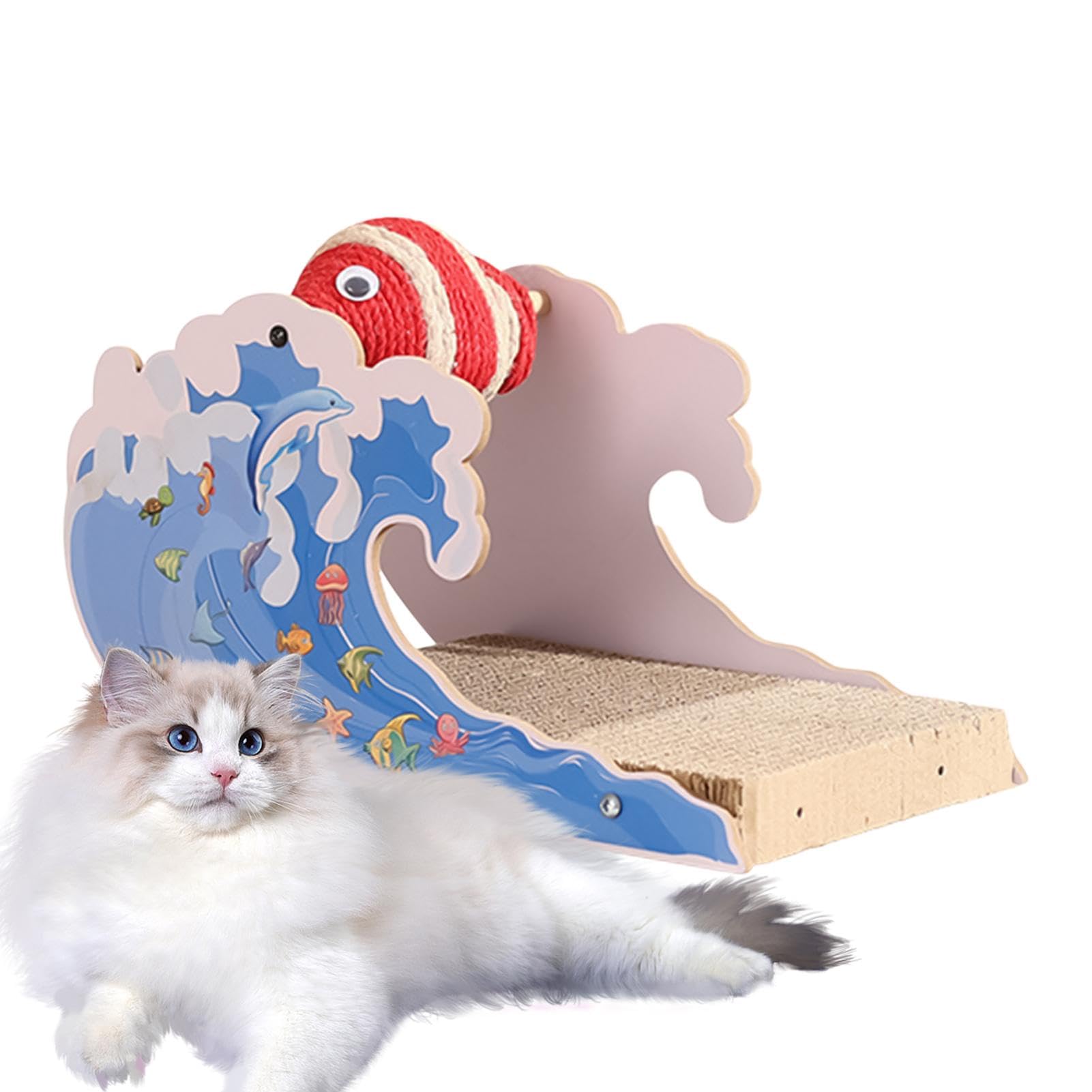Kitten scratcher dauphin pour des après-midis de jeu et de détente dans votre salon