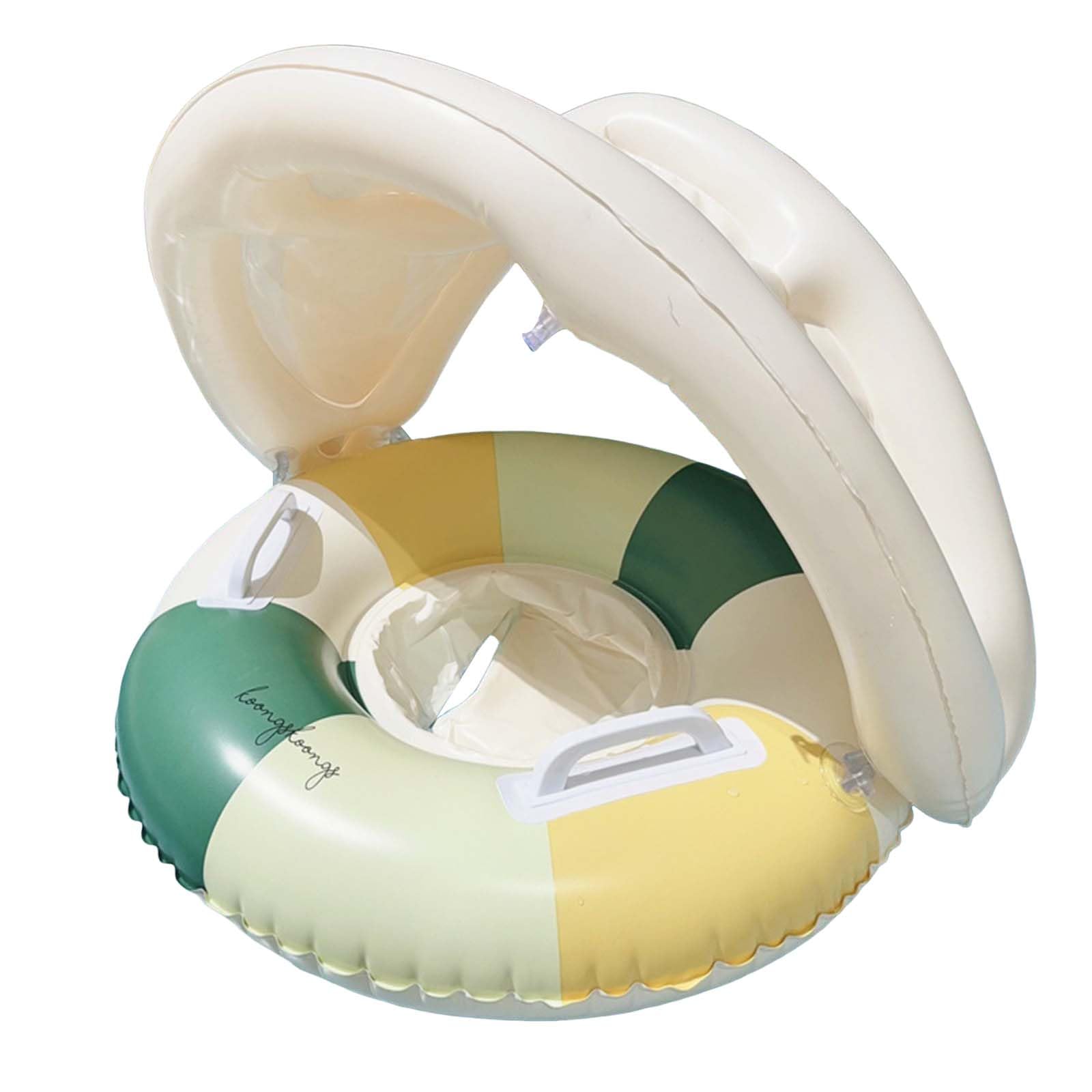 Baby Swim Float with UPF50+ Canopy & Handles Anti-flip Trainer,48cm,F
