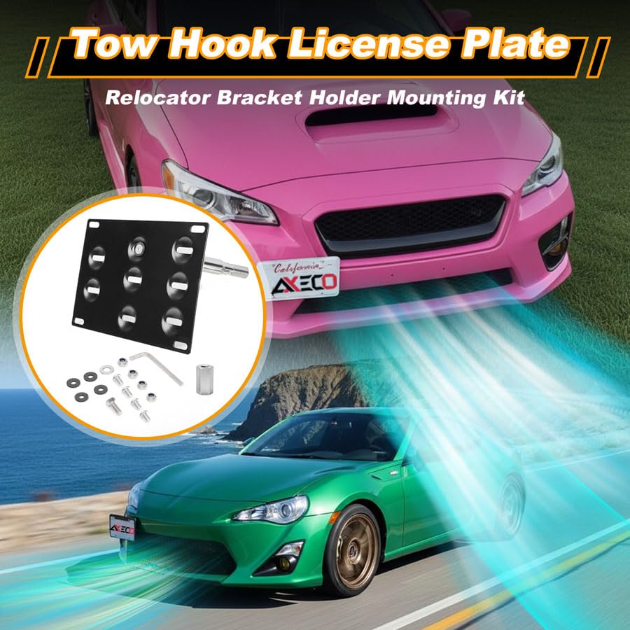 Amazon.co.jp: AXECO フロント牽引フック ナンバープレートブラケット