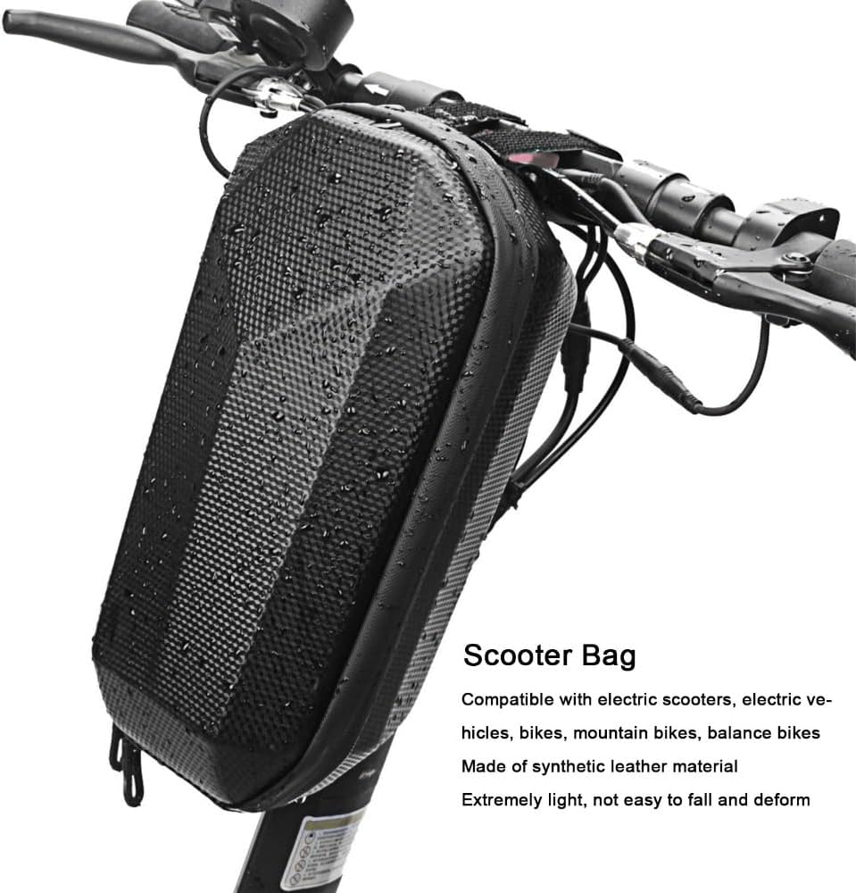 Portable Scooter Bag – 4L Water Proof Hard-Shell Handlebar Storage Bag for Folding Bikes & Electric Scooters, Quick-Release with Inner Mesh Pocket image 3