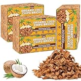 Legigo 10 Pack Coco Coir Chips for Plants- 11 LB 100% Organic Coconut Chips Brick Potting Mix with Low EC & PH Balance, Coconut Husk Substrate Coco Husk Mulch for Garden, Planting, Orchid and Soil Mix