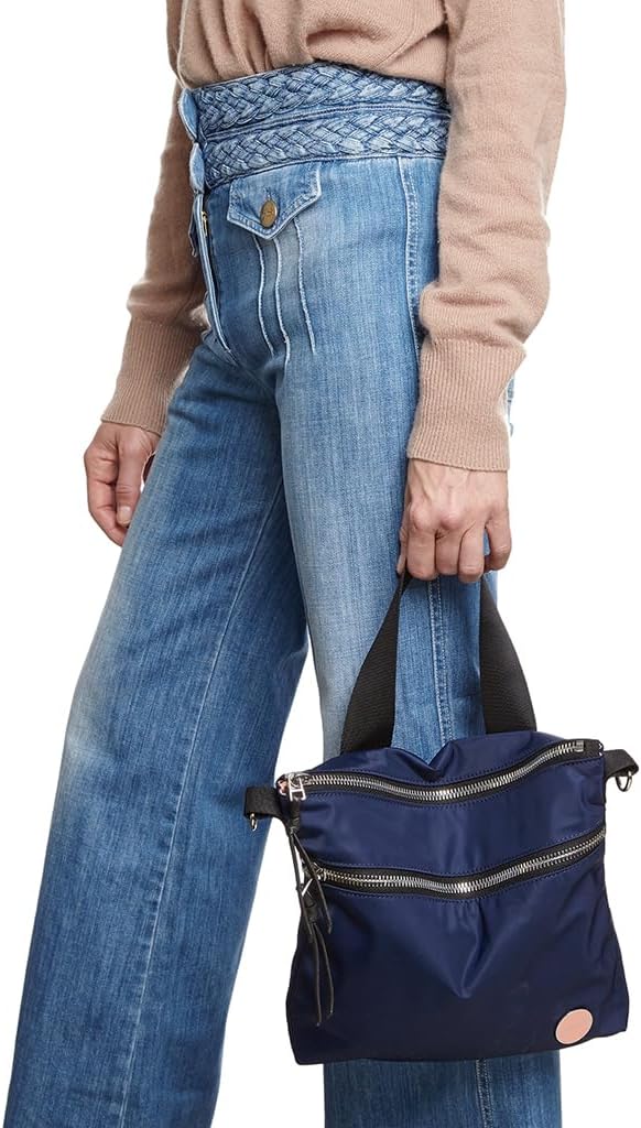 shortyLOVE Amuse Medium Crossbody Bag - Womens Stylish Nylon Everyday Handbag with 55" Adjustable Removable Strap