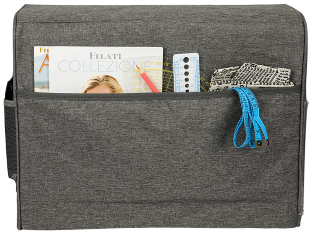 UCARE Sewing Machine Cover Compatible with Singer/Brother Machines Dust Covers with Storage Pockets for Most Standard Sewing Machines Cover (Grey)