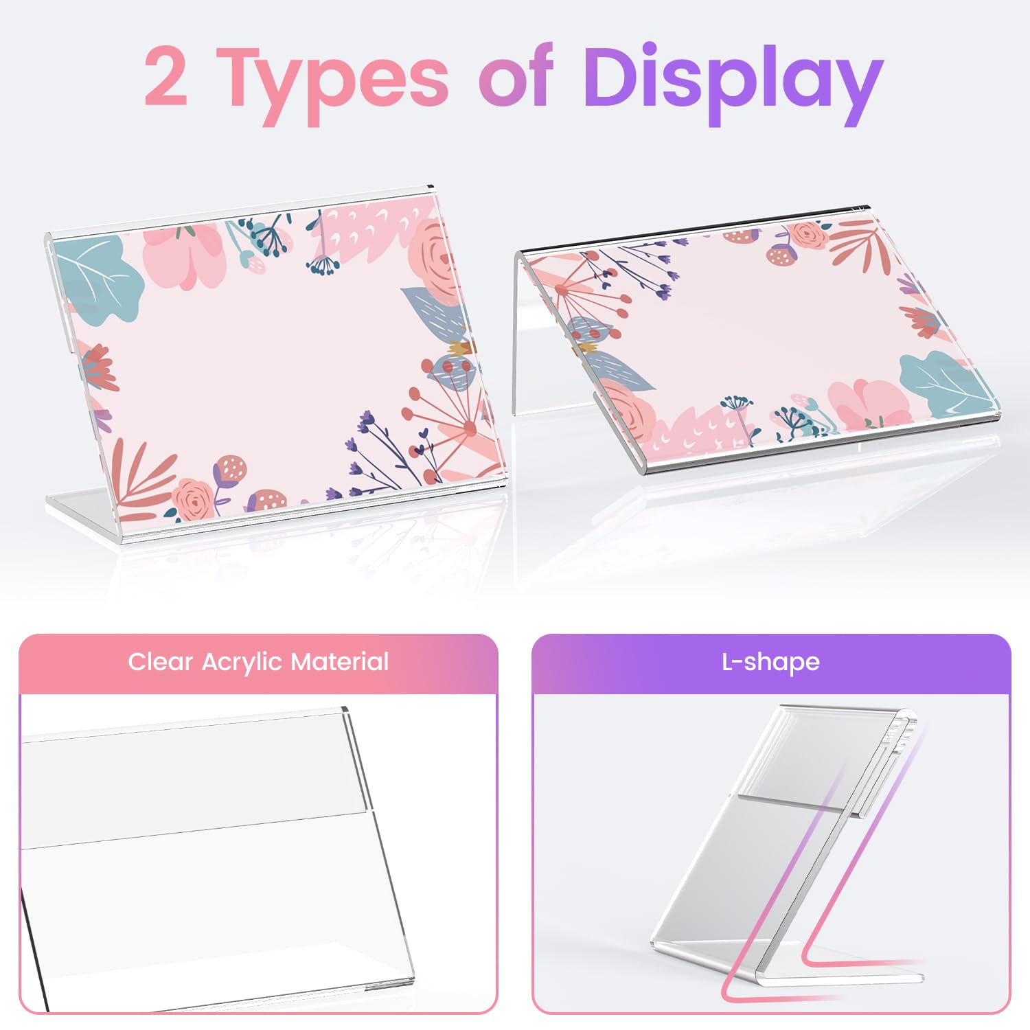 50 Pezzi Porta Etichette In Acrilico Trasparente - Mini Porta Cartellini Per Prezzi - Ideale Per Negozi E Supermercati - Foto 10