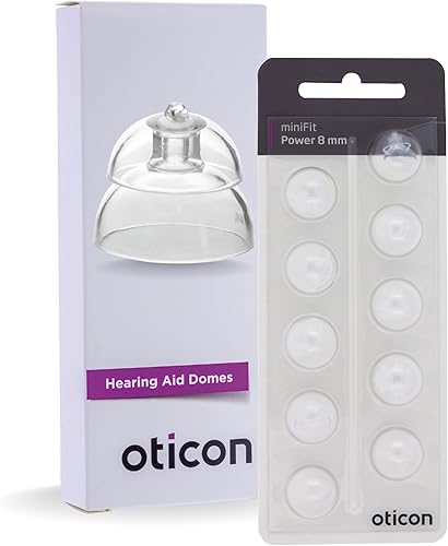 Oticon - Domos originales para audífonos Minifit Power de 0.31 pulgadas (0.31 pulgadas - mediano), repuesto de Oticon OEM Dinamarca, accesorios