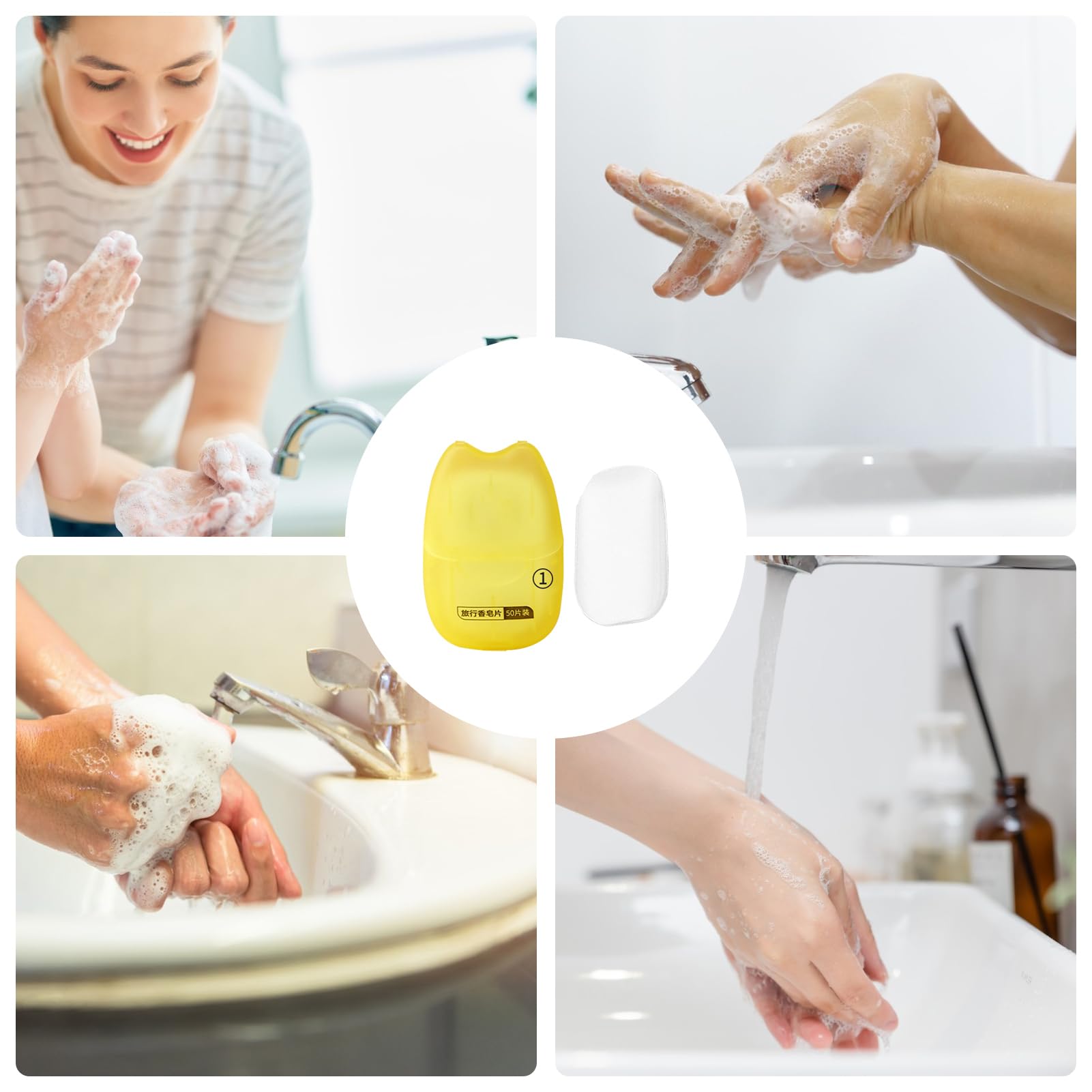 50 Fogli Di Sapone Di Carta Portatili In Custodia PP – Delicati Sulla Pelle, Con Estratti Vegetali, Profumo Leggero, Ideali Per Campeggio, Viaggi, Palestra E Outdoor