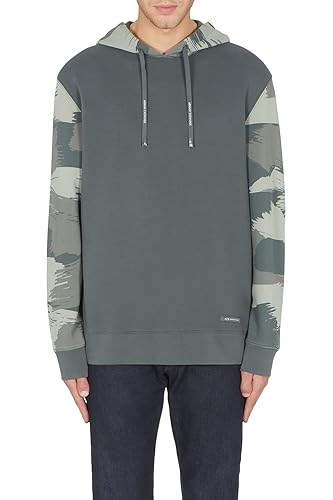 mens Paint Brush Camo Hoodie With Back Logo