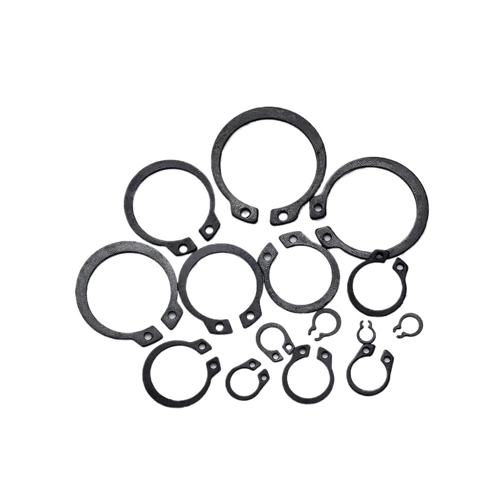 225 Uds Circlips Anillo A Presión Abrazaderas De Retención Externas Juego Arandelas Surtido Kit Agujeros Collar Eje C Clips 18 Tamaños 6-32mm