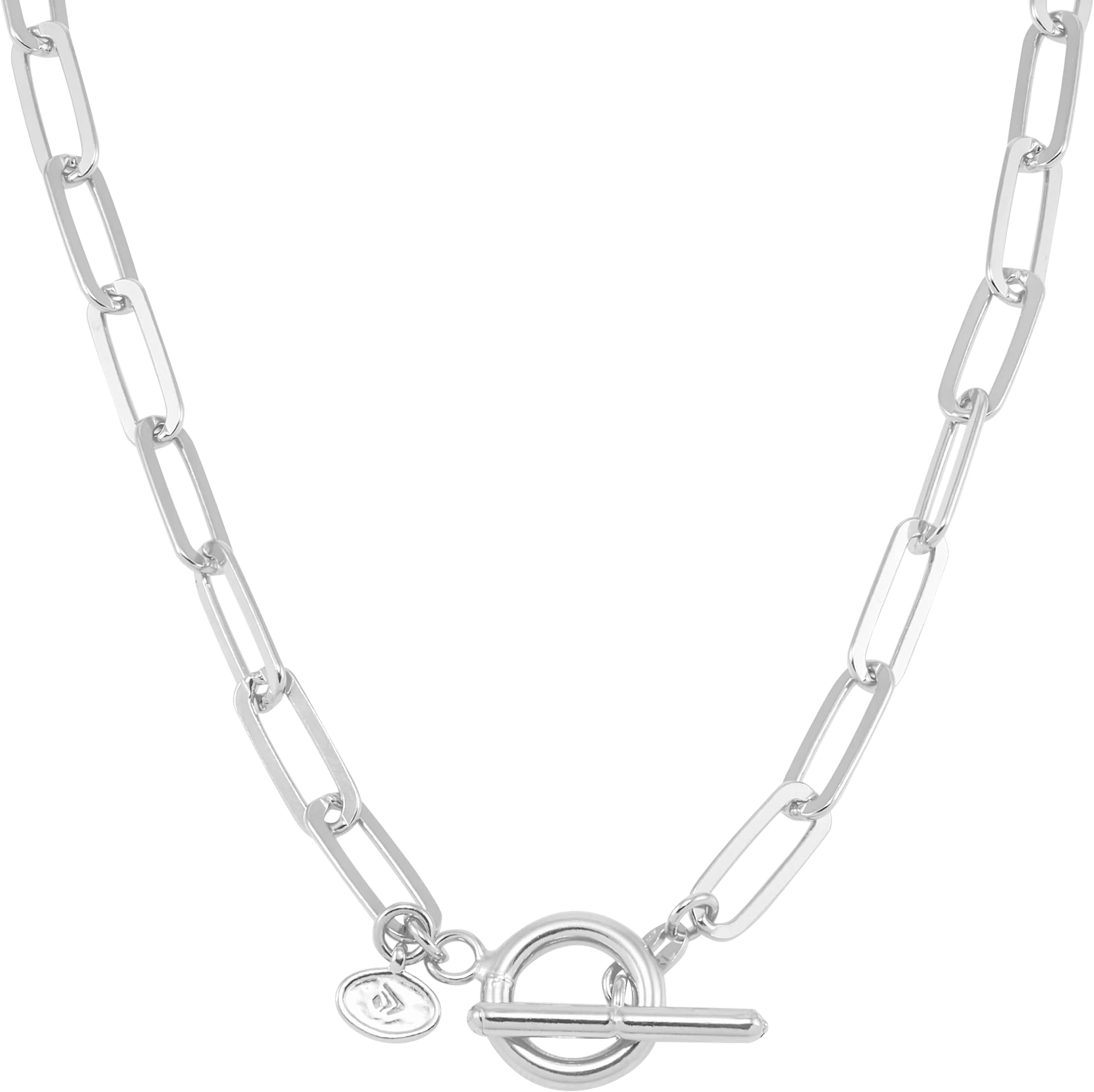 Let's Link' Chain Necklace in Sterling Silver, 17"