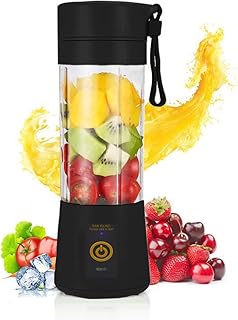 8oz Mini Blender for Baby Food Portable Blender for Smoothie Mini Blenders, Personal Blender with Six Blade, Portable Blenders For Shake and Smoothie babyfood (Ink Black)