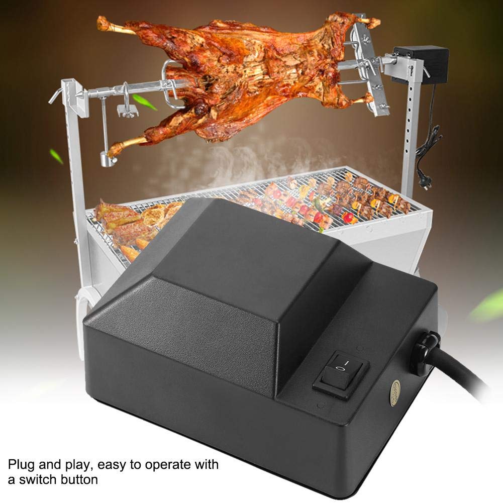 Zerodis Roast Motor Barbacoa, Rotisserie Motor BBQ Gas Grill Eléctrico Spit Principal Motor Impermeable a batería Grill Motor 220V