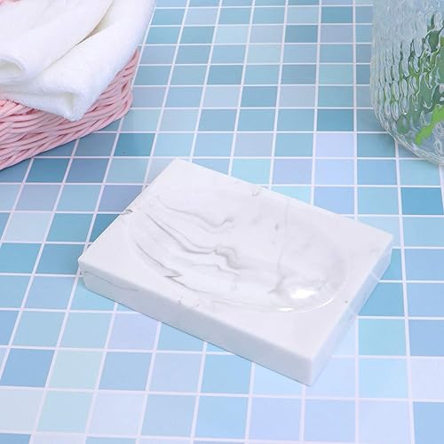 Miniatura 8 de Healifty Soporte para jabonera, 1 unidad, bandejas decorativas, bandeja decorativa para bañera, bandeja decorativa de baño, bandeja de resina,