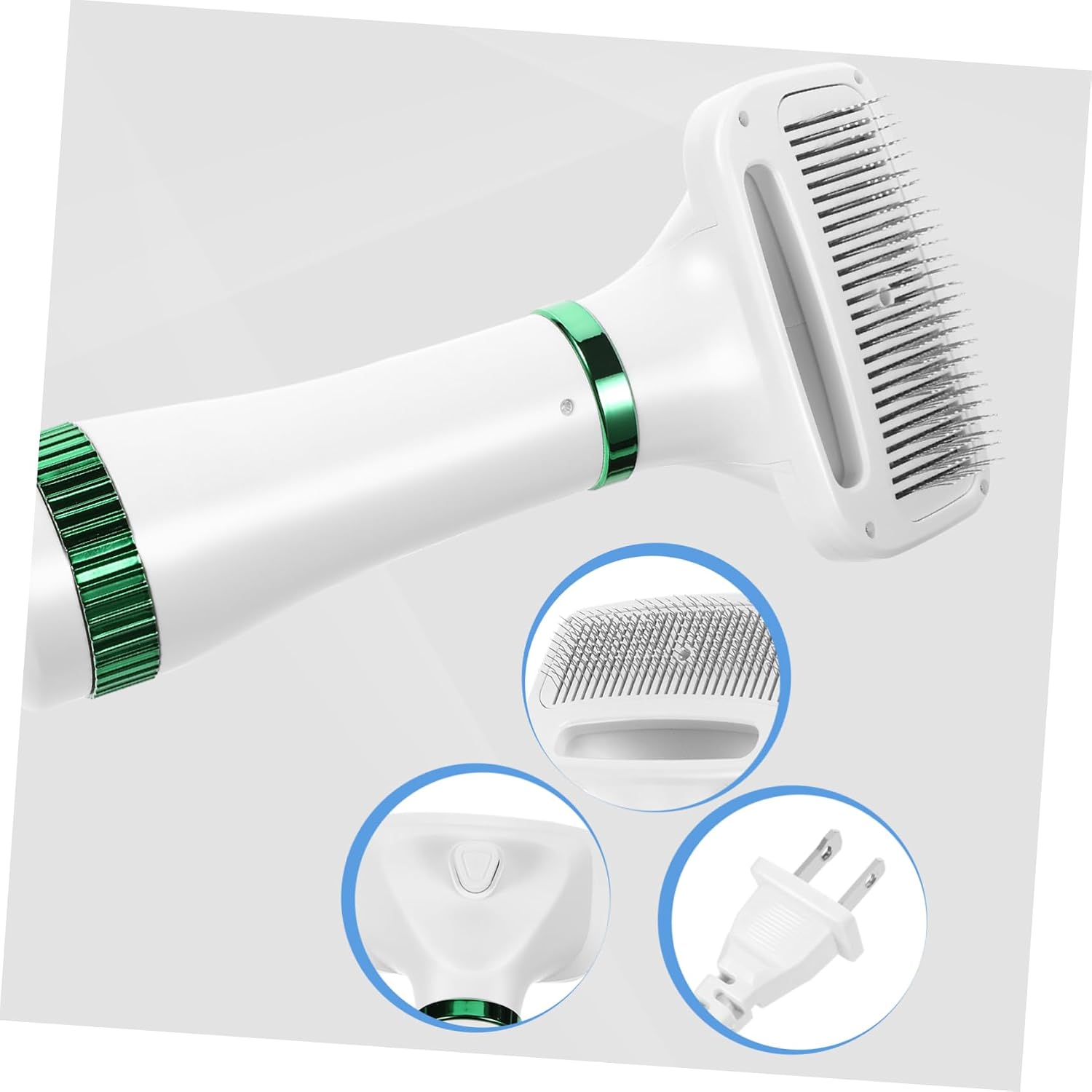 GALPADA 2 1 Pet Hair Dryer and Deshedding Brush with Adjustable Temperature Settings Ergonomic Pet Comb for Dogs and Cats for Spaces and Easy Grooming