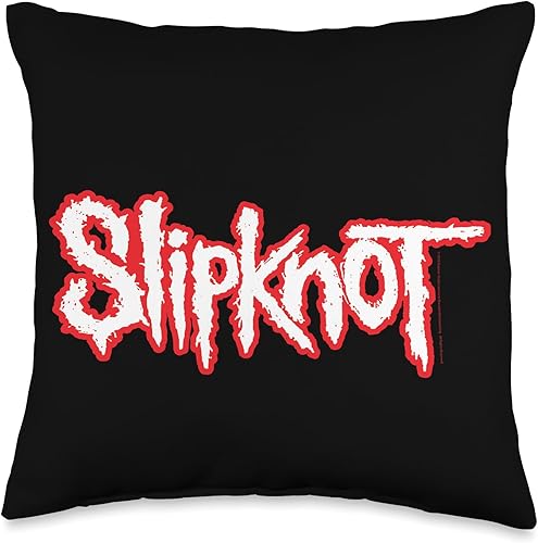 Slipknot Almohada oficial con logotipo de Outline, 16.0 x 16.0 in, multicolor
