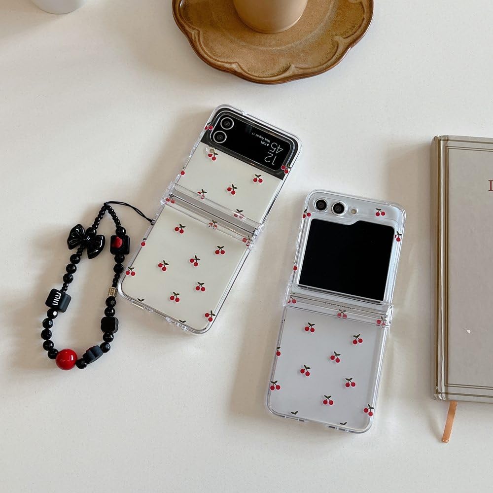 Correa para teléfono con cordón para Samsung Galaxy Z Flip 4 5, Funda Transparente para Samsung Z Flip5, Z Flip 5, 4, Z Flip4, Funda Fina y rígida para Samsung Galaxy Z Flip 4