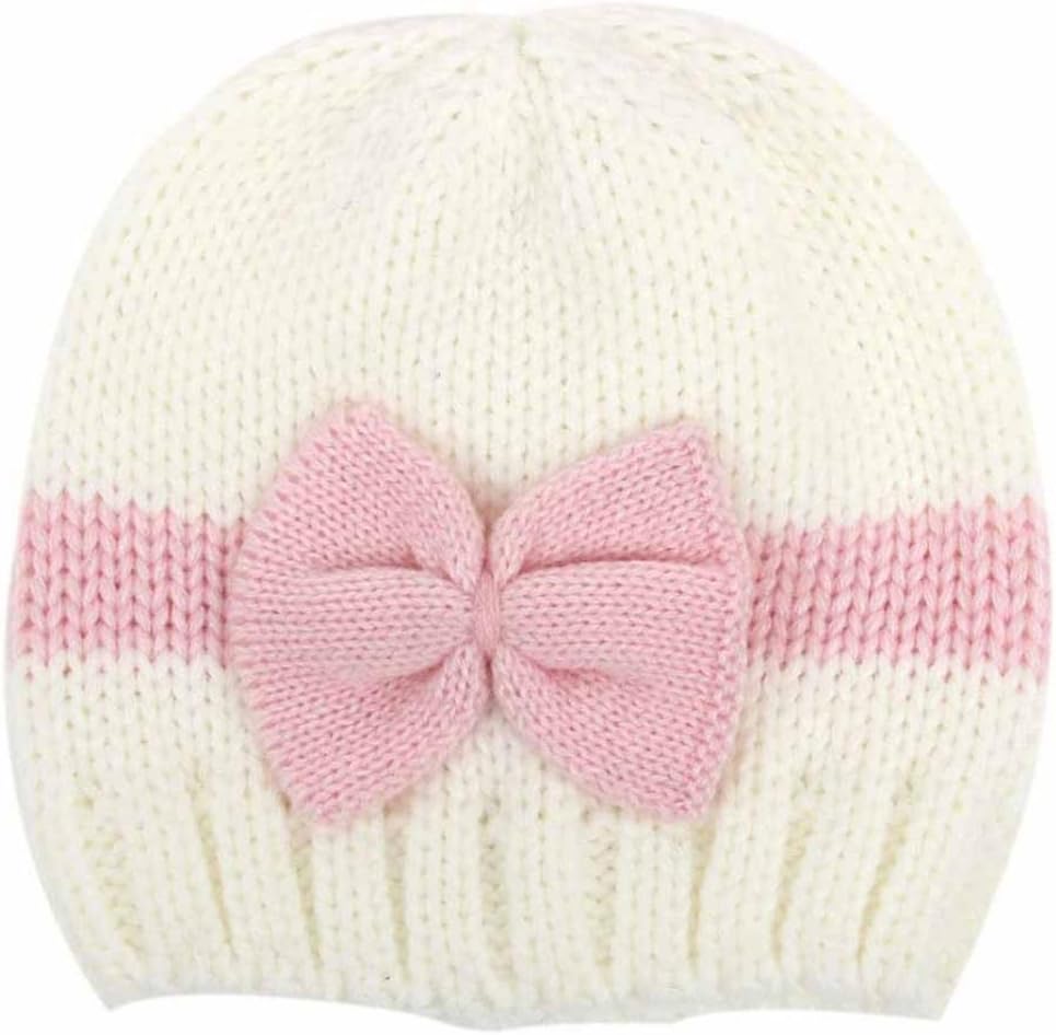 Baby Hat ,Eenkula Newborn Baby Girl Boy Infant Toddler Knitting Wool Crochet Hat Soft Hat Cap (White)