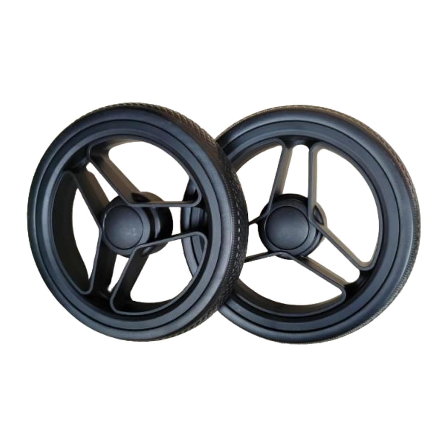 Amagogo Stroller Wheel Cover Tire Buggy Wheel Accessories Non-Slip Replacement Part Pram Front and Rear Tyres Handrail for Home, 2 Rear Tires, 18.4cm