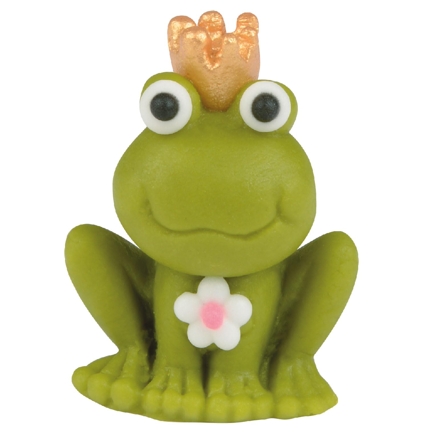 Günthart 12 Marzipan Frosch mit Krone im Cellophan Beutel als Froschkönig als passendes Geschenk, 1er Pack 216 g