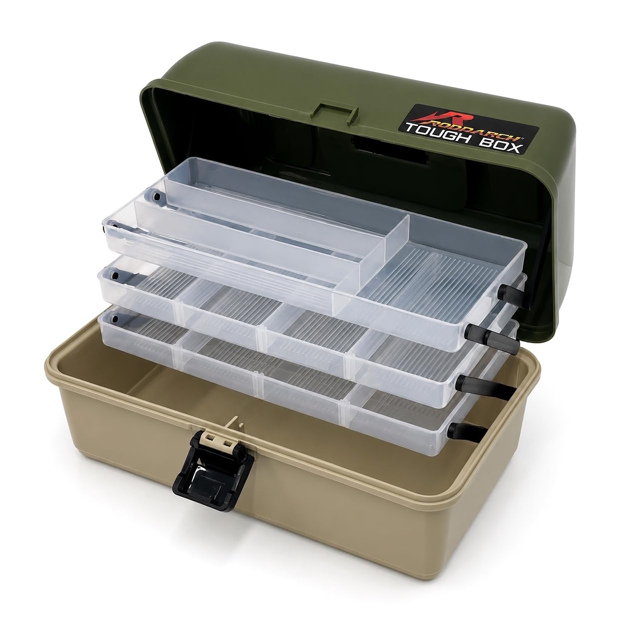 best fishing tackle boxes uk Roddarch 3-Tray Box: Tough Storage with Adjustable Dividers Type_Aberdeen Hooks BEST Electric Fishing Hook Pound Test:15LB