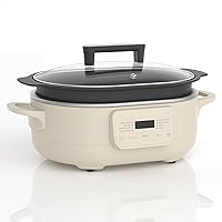 Magnifique 6-Quart 8-in-1 Multi-Cooker: Programmable Slow Cooker, Dutch Oven, Oven-Safe Nonstick Pot to 500°F