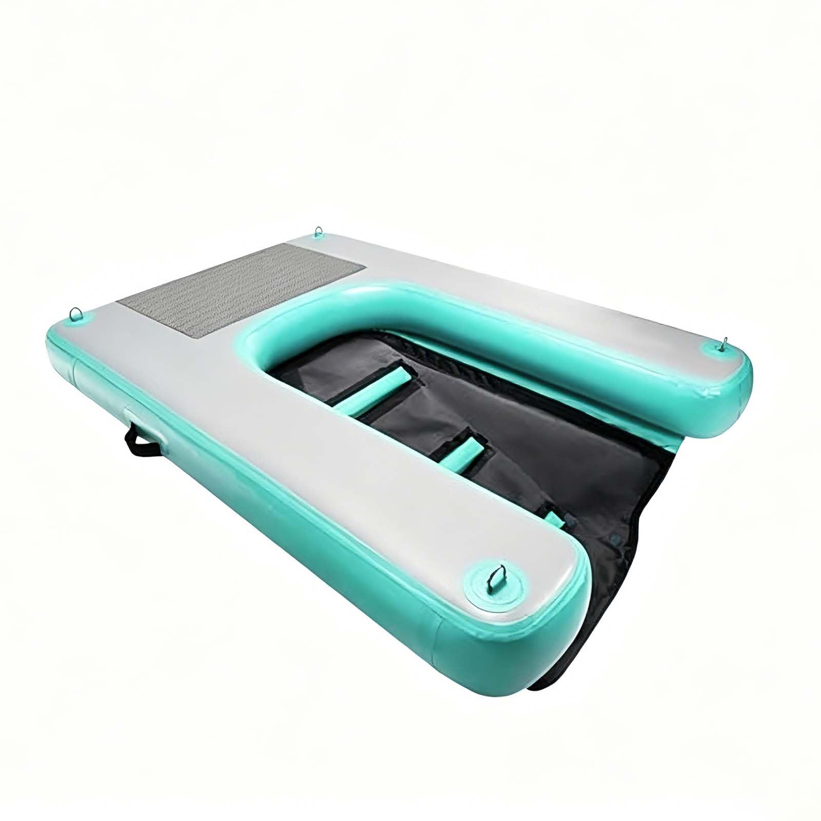Anti-Slip Dog Water Ladder, Universal Dog Water Ramp, 2-3 Minute Rapid Inflation, 80kg Load, EVA Anti-Slip Surface, High Density Trampoline Fabric, Scratch Resi-stant, All Dogs Breeds(Mint Green)