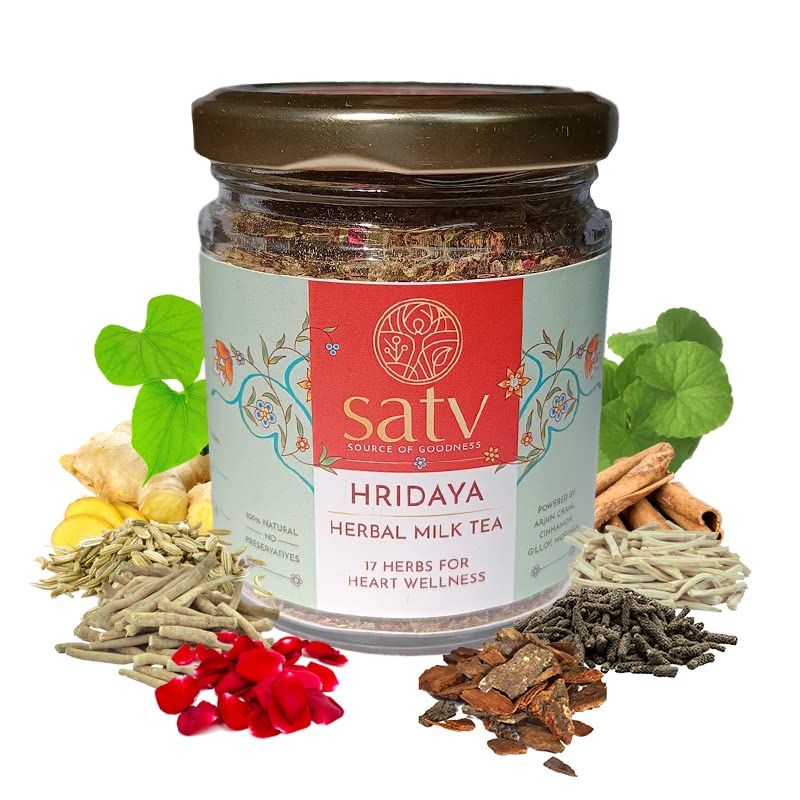 Satv Hridaya Arjun Tea for Good Heart Health I Herbal Milk Tea I 17 Herbs I Only Herbs I Caffeine Free I100% Natural (B0BGLWM9V3) Amazon Price History, Amazon Price Tracker