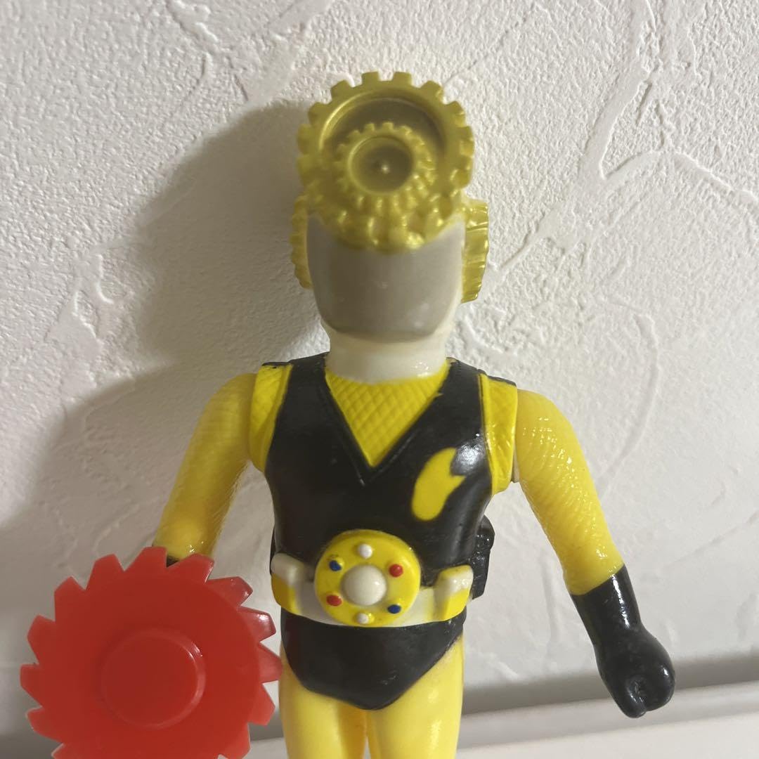 貴重 忍者キャプター 忍者キャプター 黄色 レトロ 金忍 ミニソフビ
