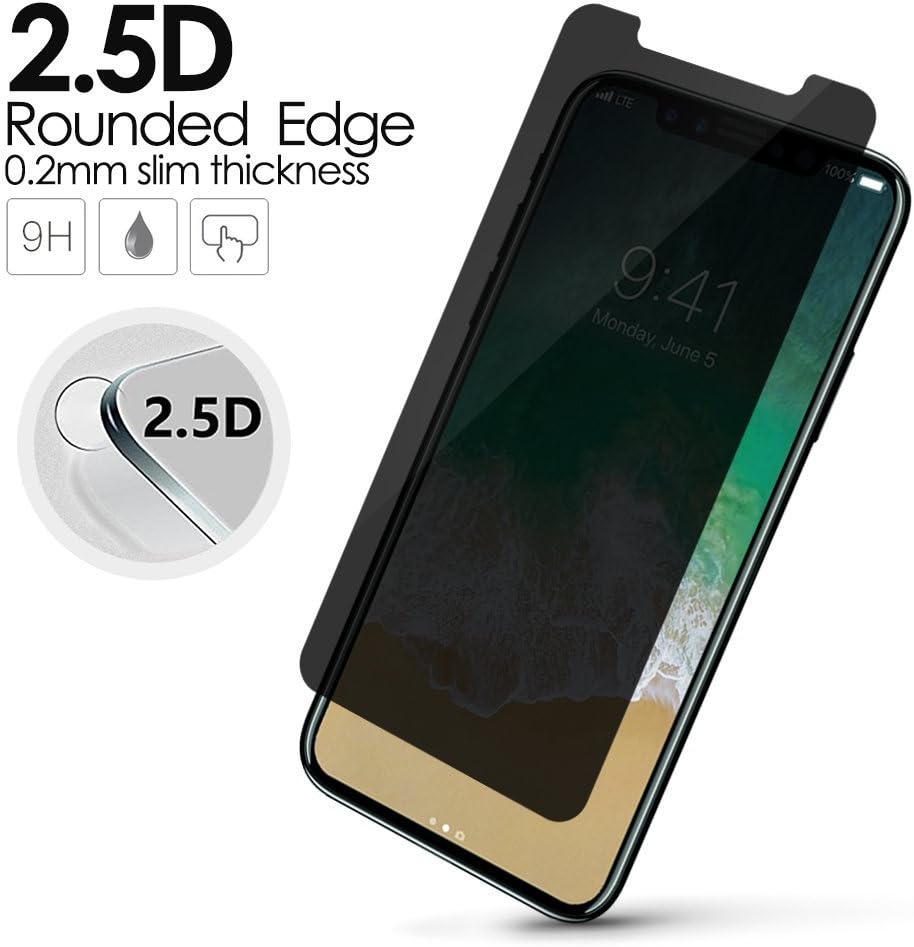 Premium iPhone X - 10 Anti-Spy Glass Privacy Screen Protector by ViscoTech