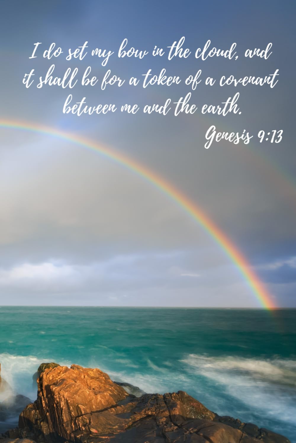 Double Rainbow Ocean Journal: Genesis 9:13 KJV Bible Verse