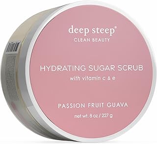 Deep Steep Exfoliante de azúcar, 8oz (Guayaba...